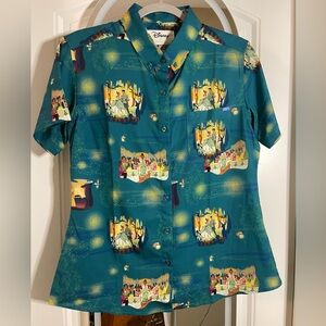 RSVLTS Women’s Princess and the Frog button down size medium